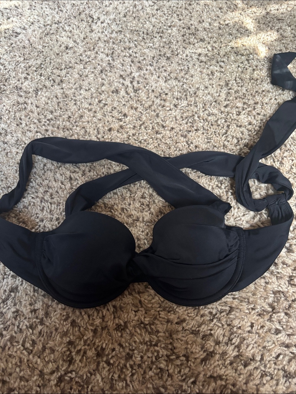 Black Halter Underwire Bikini Top